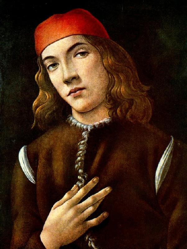 BOTTICELLI, Sandro Portrait of a Young Man  fdgdf oil painting picture